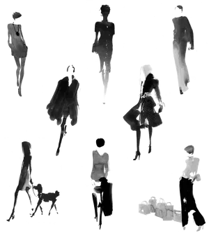 Assorted_ Human_ Silhouettes_ Collection PNG image