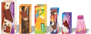 Assorted Ice Cream Packages PNG