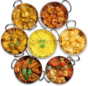Assorted Indian Curriesand Rice