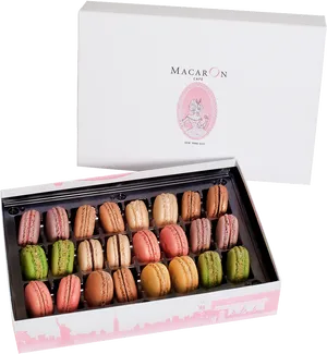 Assorted Macaronsin Gift Box PNG image