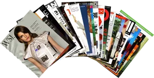 Assorted Magazine Cover Collection PNG image