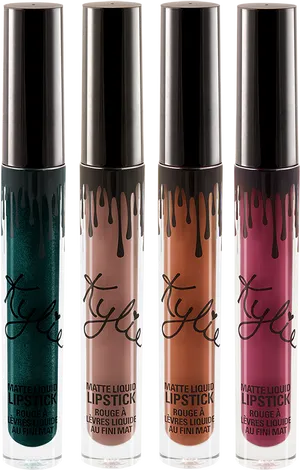 Assorted Matte Liquid Lipsticks PNG image