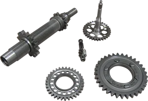 Assorted Mechanical Gearsand Shafts PNG image