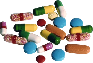 Assorted Medication Pills PNG
