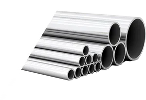 Assorted Metal Pipes Stacked