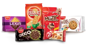 Assorted Munchys Snack Packages PNG image