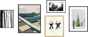 Assorted Nature Themed Wall Art PNG