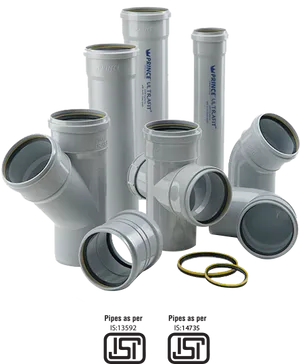 Assorted P V C Pipesand Fittings PNG