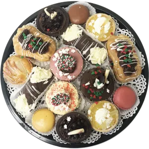 Assorted Pastries Platter PNG image