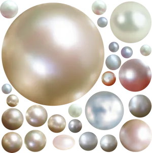 Assorted Pearls Collection PNG image