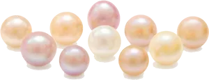 Assorted Pearls Transparent Background PNG image