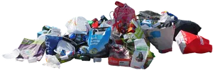 Assorted Plastic Waste Collection PNG image