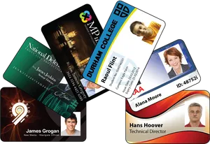 Assorted Professional I D Cards PNG image