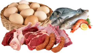 Assorted Protein Sources PNG image