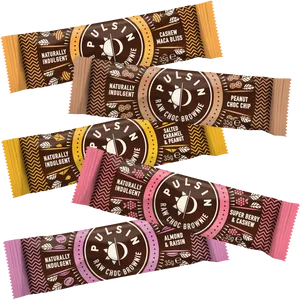 Assorted Pulsin Brownie Bars PNG image