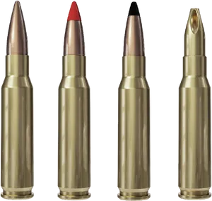 Assorted Rifle Cartridges PNG image