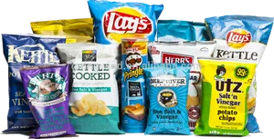 Assorted Saltand Vinegar Chips Collection PNG