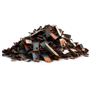 Assorted Scrap Metal Piles PNG Jwe76