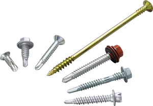 Assorted Screwsand Fasteners PNG image