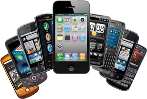 Assorted Smartphones Collection PNG
