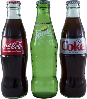 Assorted Soda Bottles Collection PNG image
