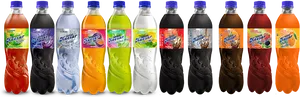 Assorted Soft Drinks Lineup PNG image