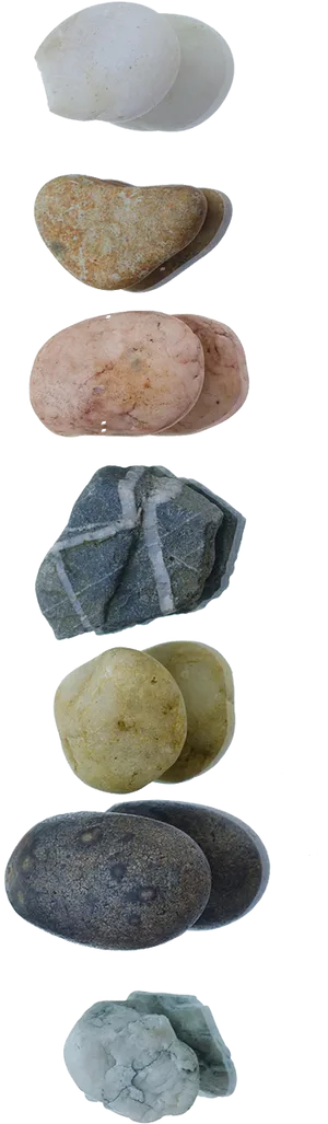 Assorted Spa Stones Vertical Display PNG image