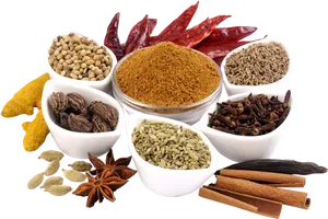 Assorted Spices Collection PNG