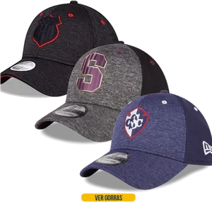 Assorted Sports Caps Collection PNG image