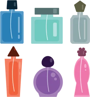 Assorted Spray Bottles Vector Illustration PNG image