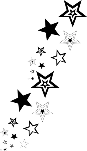 Assorted Star Tattoo Designs PNG image