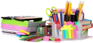 Assorted Stationery Items Collection PNG image