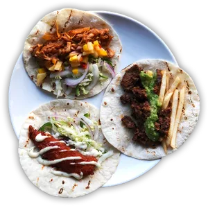 Assorted Tacos Plate PNG