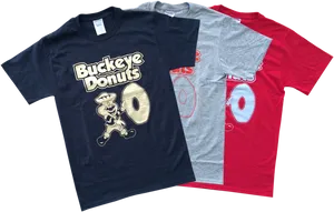 Assorted Themed T Shirts Display PNG image