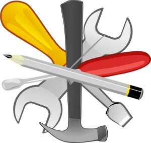 Assorted Tools Vector Illustration