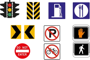 Assorted Trafficand Information Signs