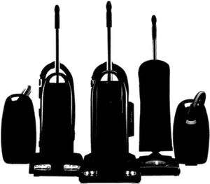 Assorted Vacuum Cleaners Silhouette