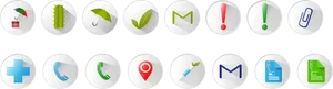 Assorted Web And App Icons PNG image