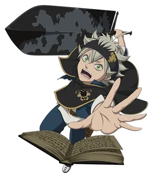 Asta Black Clover Anime Character PNG image