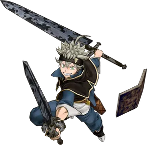 Asta Dual Swords Action Pose PNG image