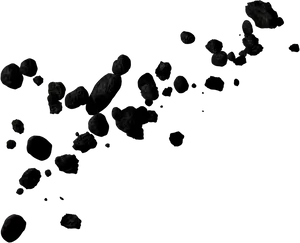 Asteroid Belt Space Rocks