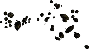 Asteroid Field Space Debris PNG