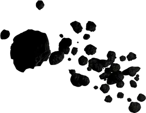 Asteroid Field Space Rocks PNG