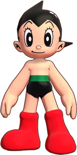 Astro Boy Character Render PNG image