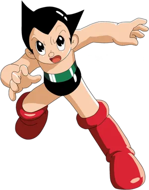 Astro_ Boy_ Flying_ Pose PNG image