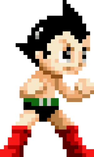 Astro Boy Pixel Art PNG image