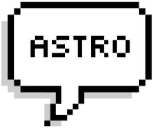 Astro Boy Pixel Art Logo PNG image