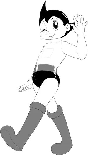 Astro_ Boy_ Waving_ Hello PNG image