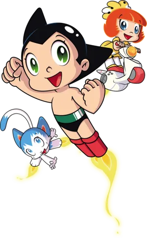 Astro Boyand Friends PNG image