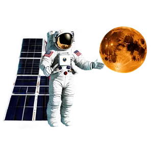 Astronaut And Satellite PNG 05212024